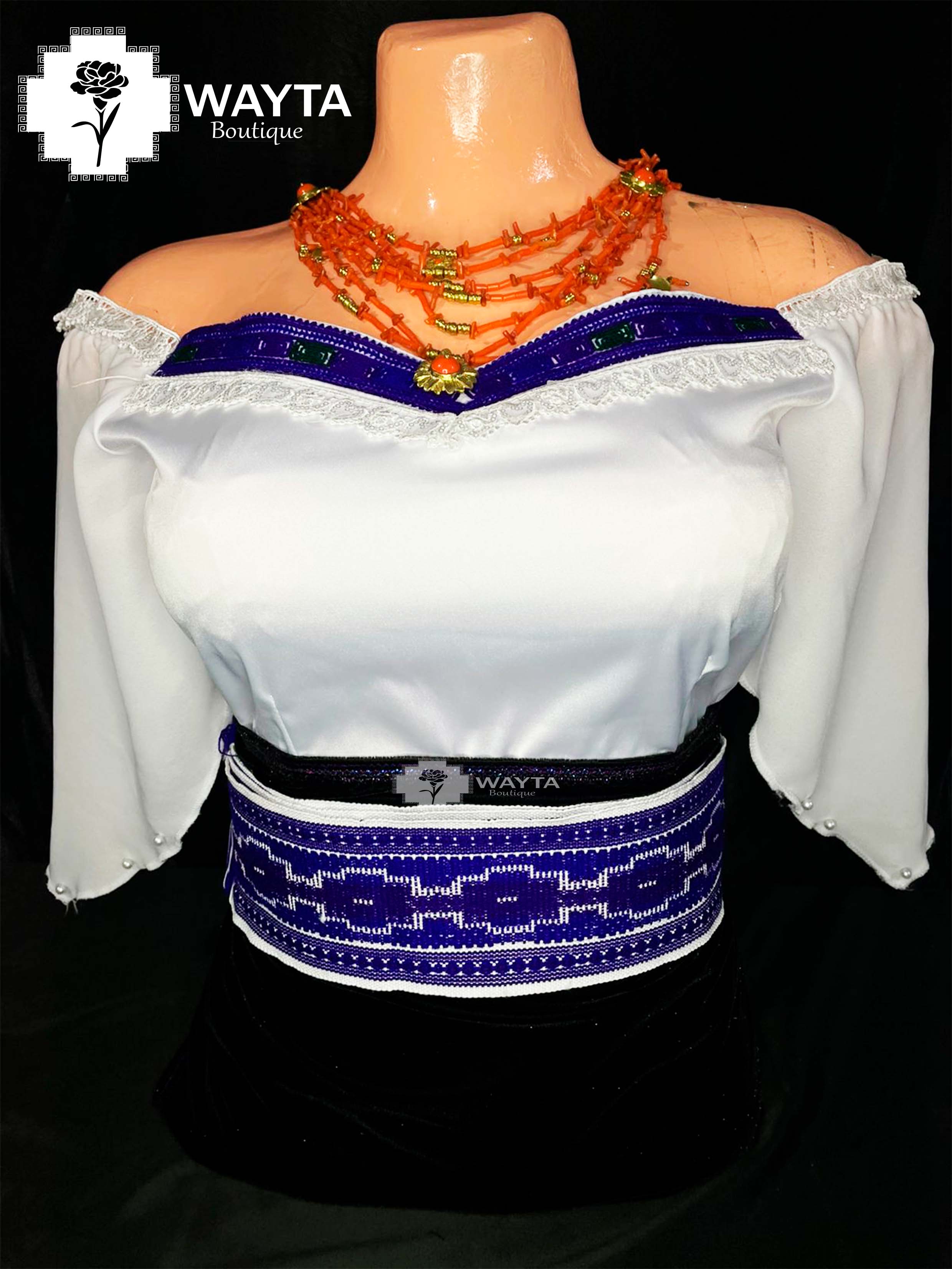 BLUSA - Bordado a máquina modelo manga en hoja cómoda y elegante