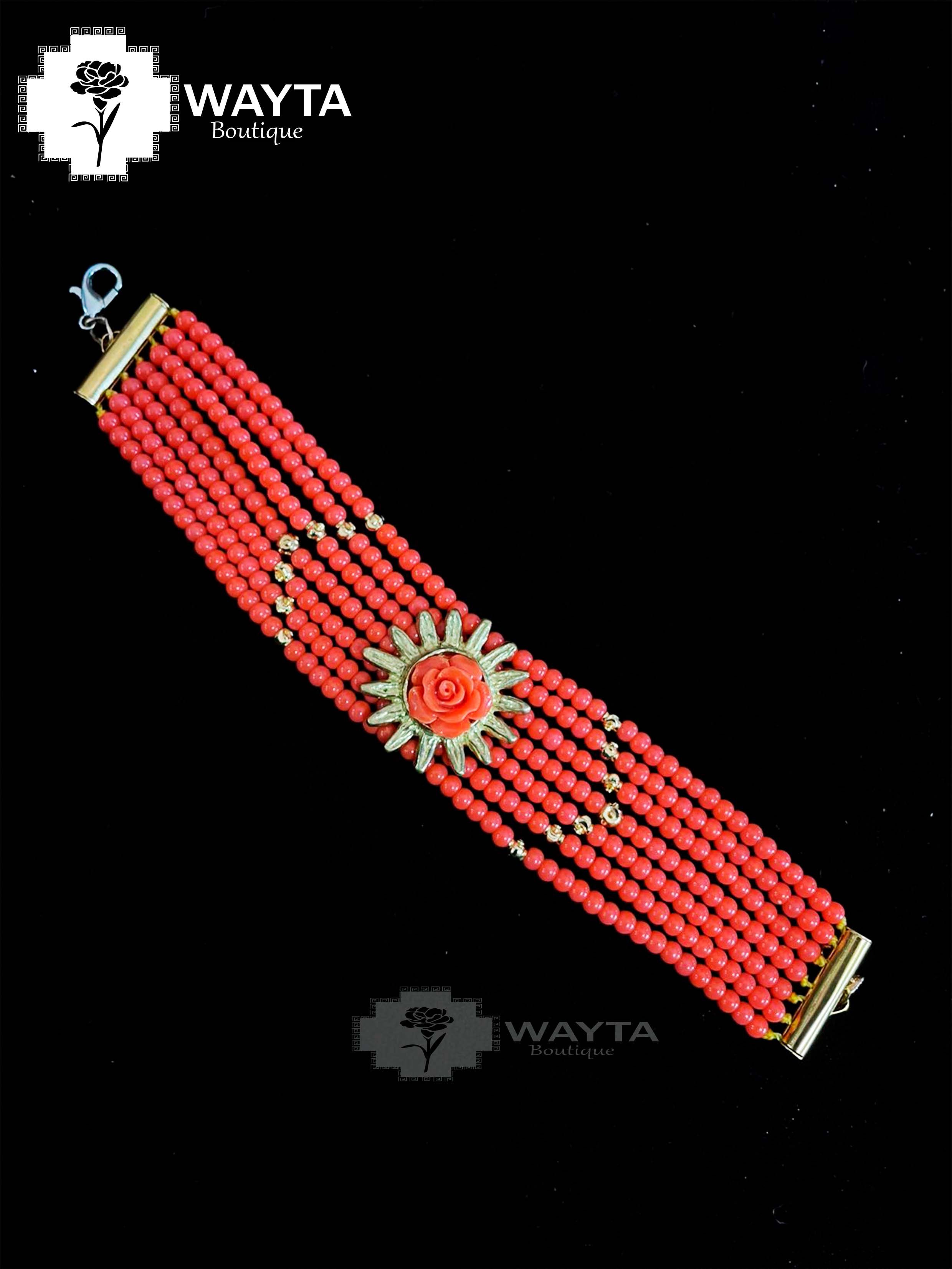 MANILLA CORAL ROSA CON UN TOQUE DE BRONCE 🌸
